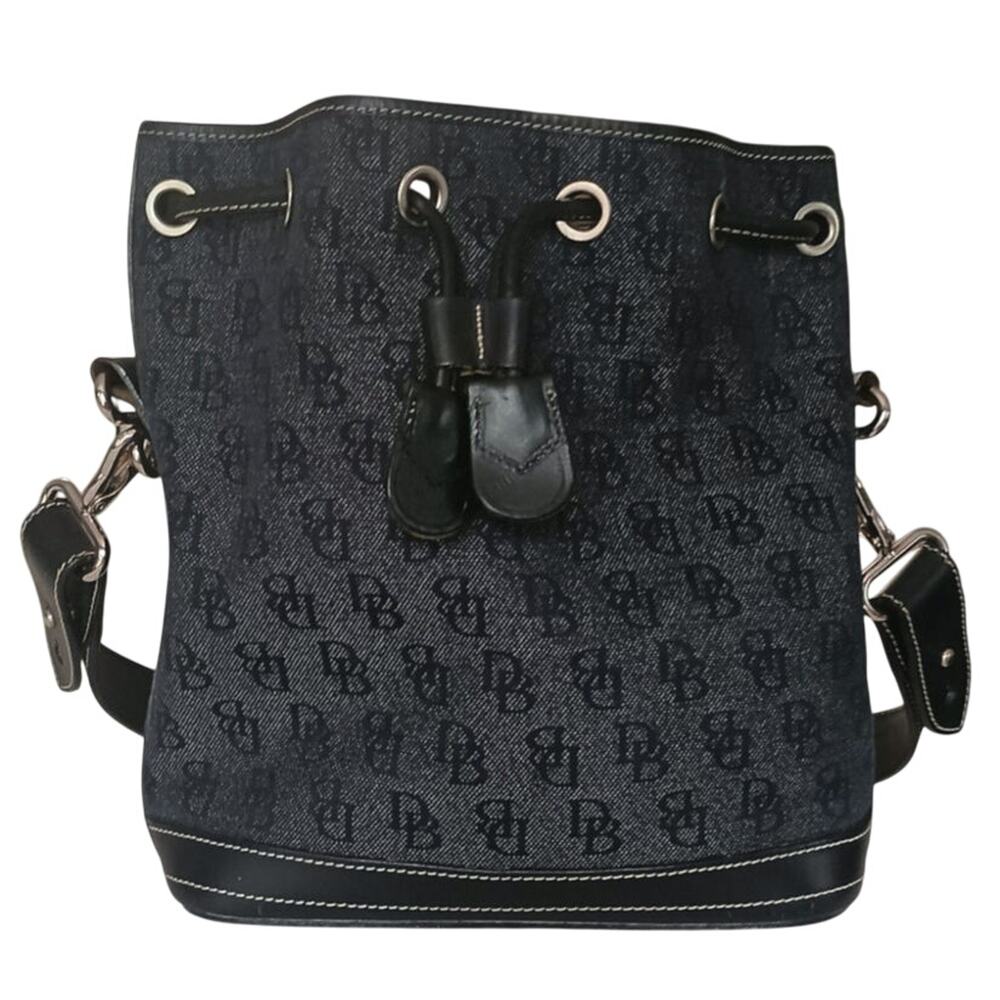 Dooney & Bourke Vintage Signature Collection Bucket bag black gray heritage chic - Picture 2 of 11